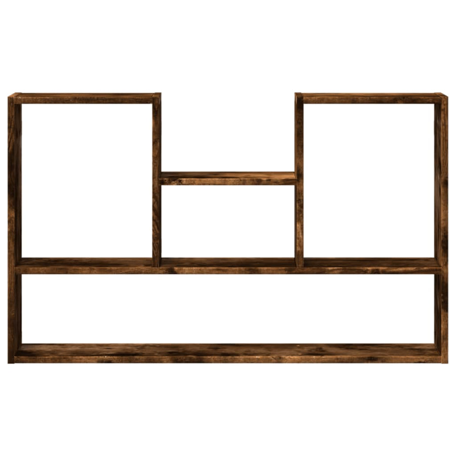 Wandschap 99x15x60 cm bewerkt hout gerookt eikenkleurig