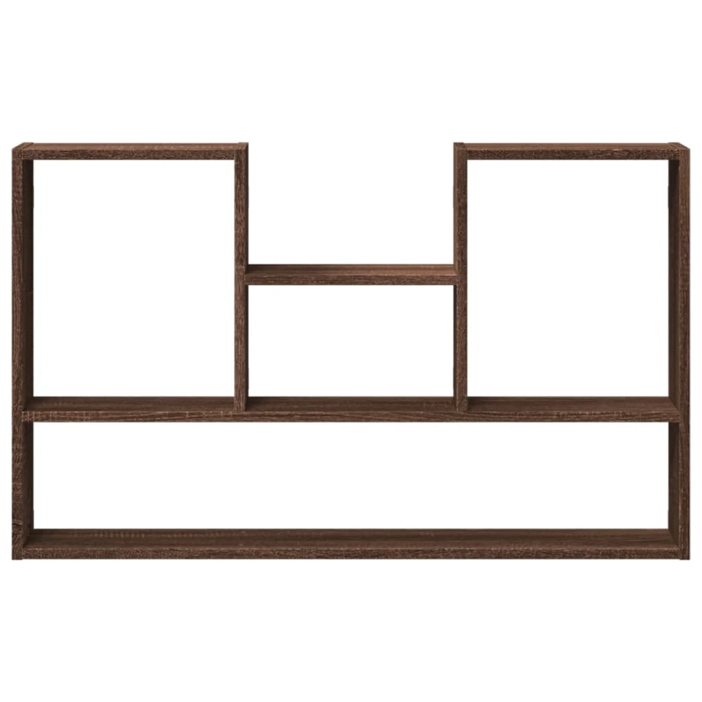Wandschap 99x15x60 cm bewerkt hout bruin eikenkleurig
