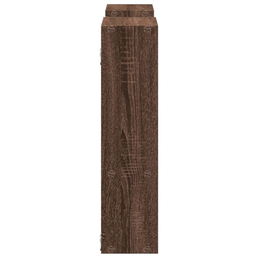 Wandschap 99x15x60 cm bewerkt hout bruin eikenkleurig