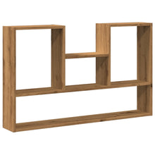 Wandschap 99x15x60 cm bewerkt hout artisanaal eikenkleurig
