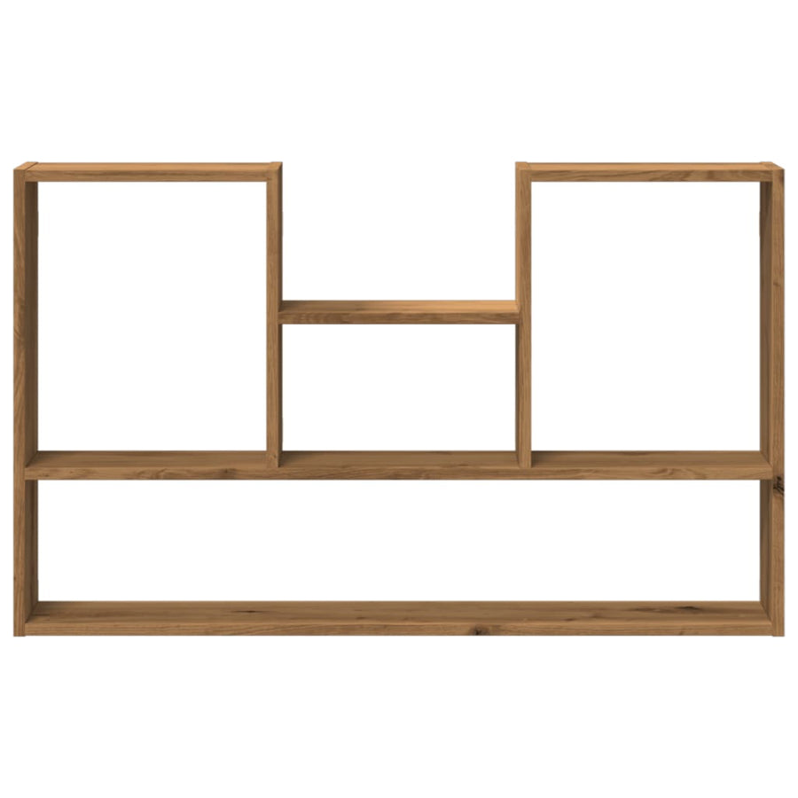 Wandschap 99x15x60 cm bewerkt hout artisanaal eikenkleurig