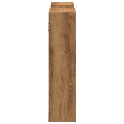 Wandschap 99x15x60 cm bewerkt hout artisanaal eikenkleurig