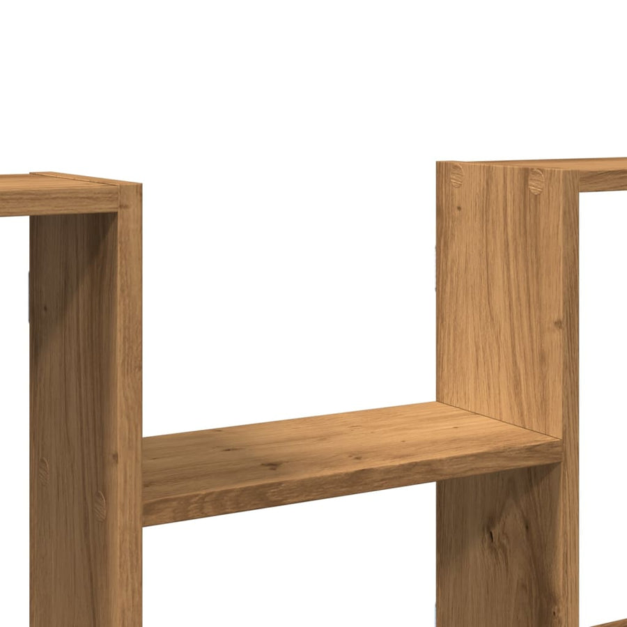Wandschap 99x15x60 cm bewerkt hout artisanaal eikenkleurig