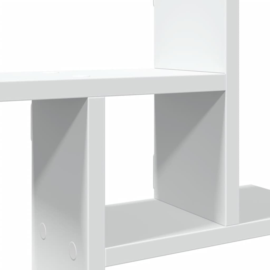 Wandschappen 2 st 38x12x38 cm bewerkt hout wit