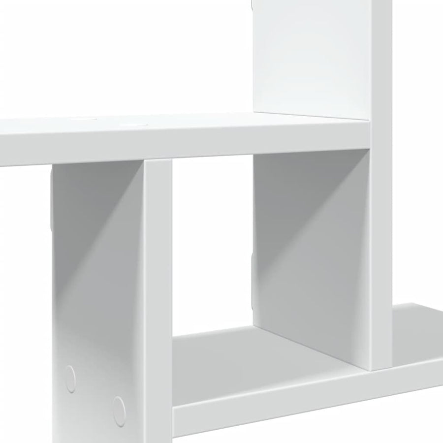 Wandschappen 2 st 38x12x38 cm bewerkt hout wit