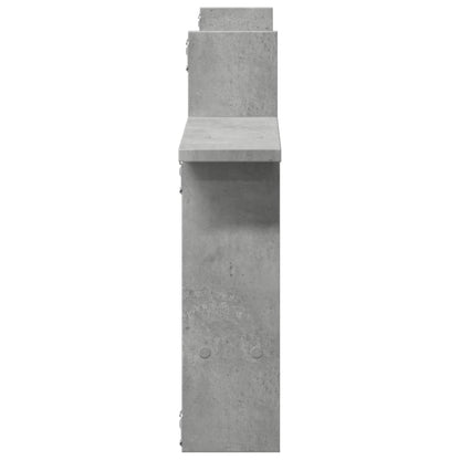 Wandschappen 2 st 50x12x50 cm bewerkt hout betongrijs