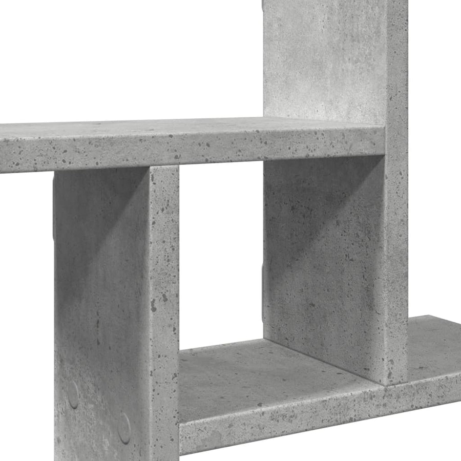 Wandschappen 2 st 50x12x50 cm bewerkt hout betongrijs