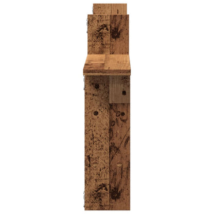 Wandschappen 2 st 50x12x50 cm bewerkt hout oud houtkleurig
