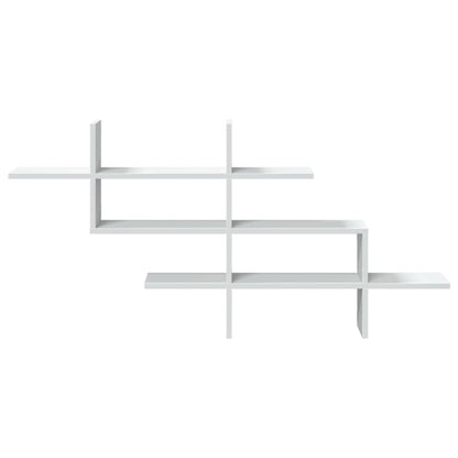 Wandschap 124,5x18x60,5 cm bewerkt hout wit