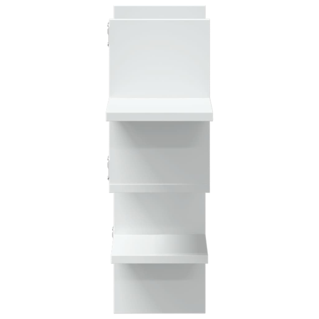 Wandschap 124,5x18x60,5 cm bewerkt hout wit