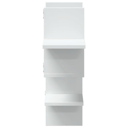 Wandschap 124,5x18x60,5 cm bewerkt hout wit