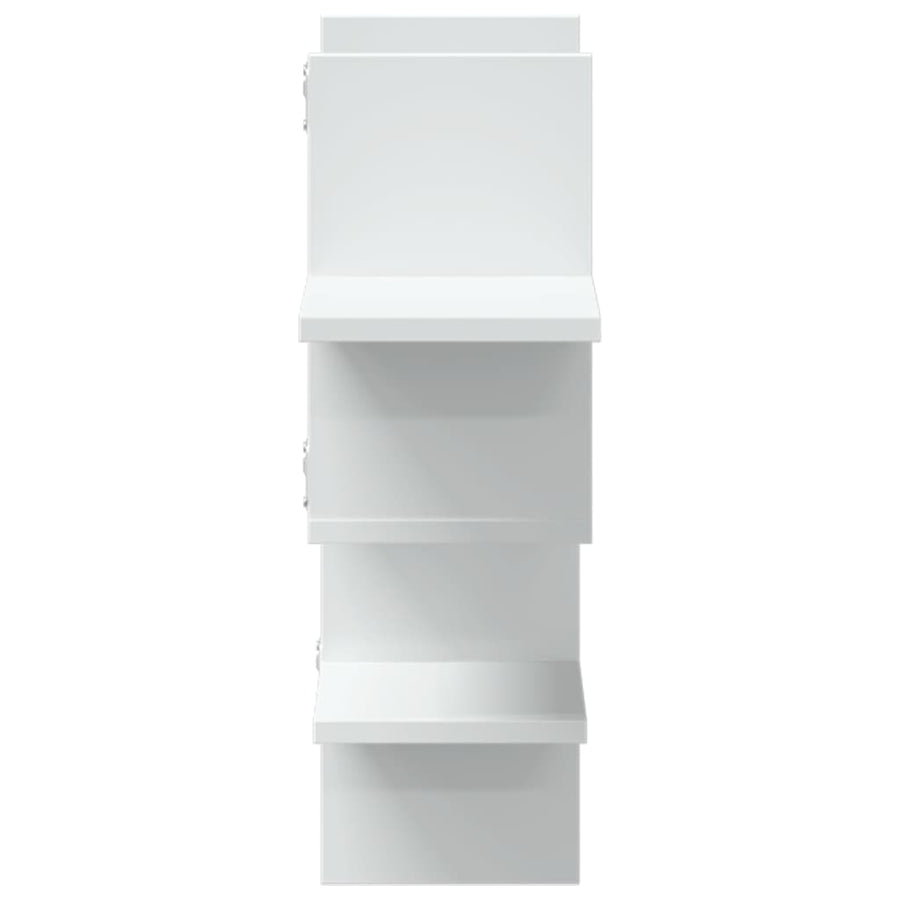 Wandschap 124,5x18x60,5 cm bewerkt hout wit