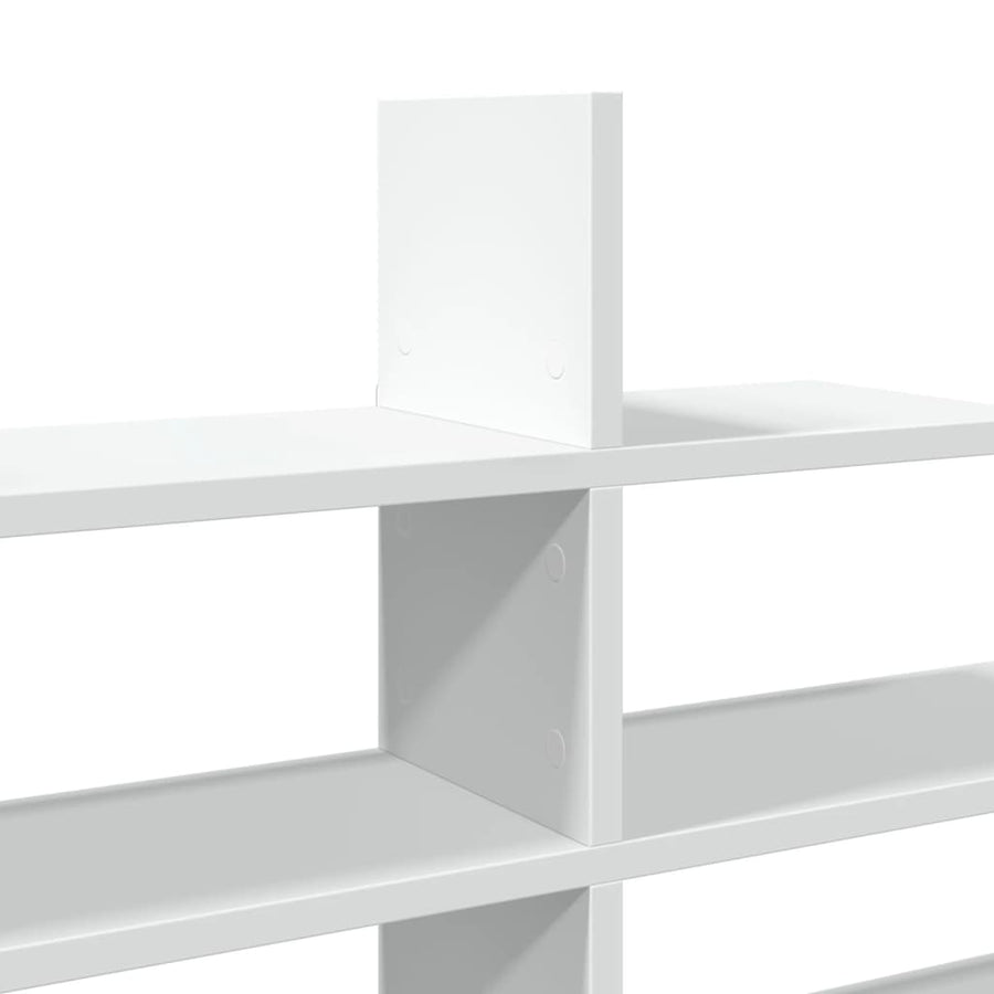 Wandschap 124,5x18x60,5 cm bewerkt hout wit