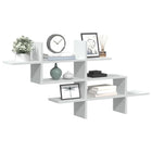 Wall shelf 124.5x18x60.5 cm carved wood white