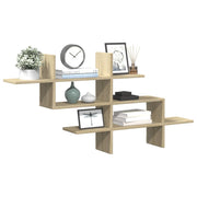 Wandschap 124,5x18x60,5 cm bewerkt hout