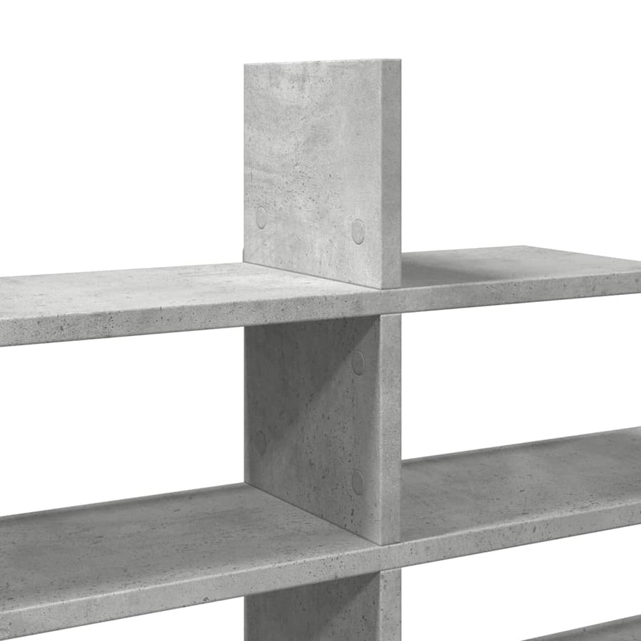 Wandschap 124,5x18x60,5 cm bewerkt hout betongrijs
