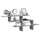 Wall shelf 124.5x18x60.5 cm engineered wood concrete grey