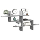 Wall shelf 124.5x18x60.5 cm engineered wood grey Sonoma oak colour