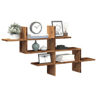 Wall shelf 124.5x18x60.5 cm carved wood antique wood-colored