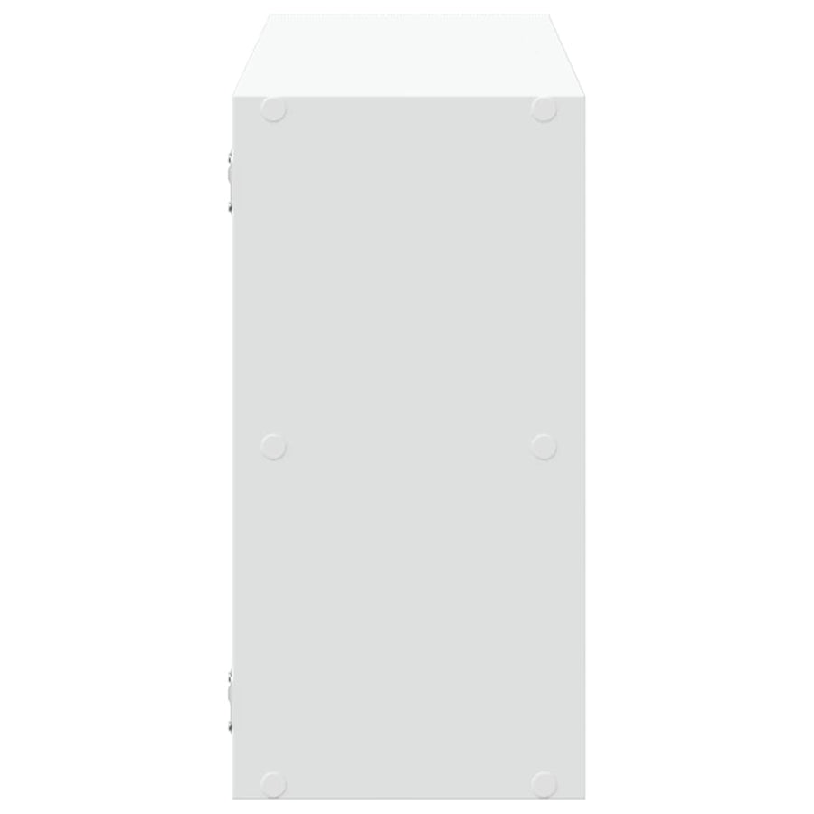 Wandschap 100x25x50 cm bewerkt hout wit