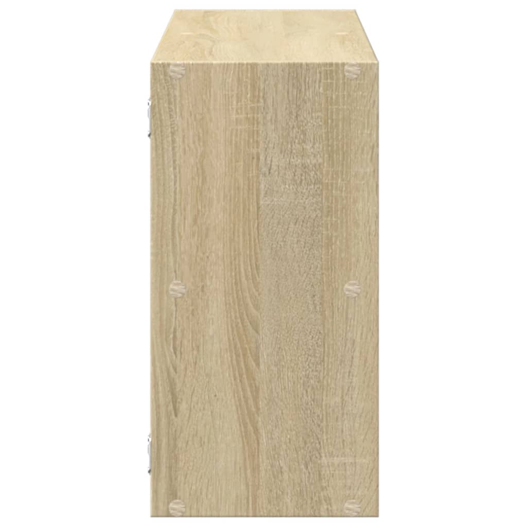 Wandschap 100x25x50 cm bewerkt hout sonoma eikenkleurig