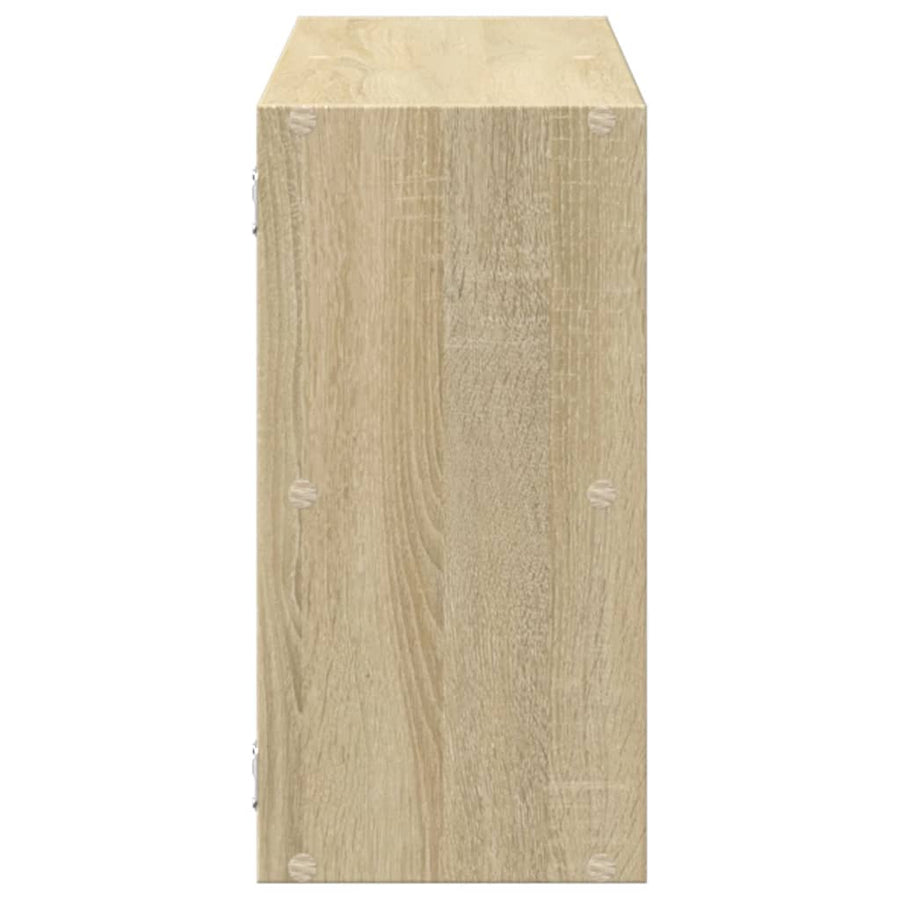 Wandschap 100x25x50 cm bewerkt hout sonoma eikenkleurig