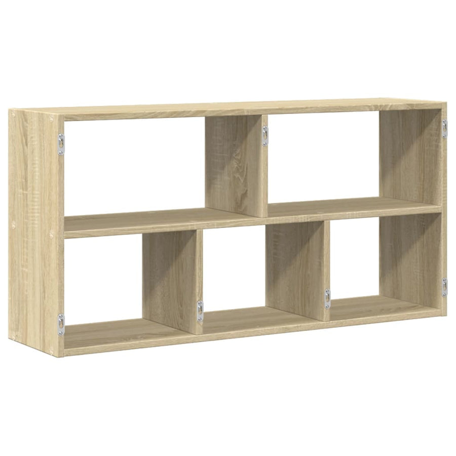 Wandschap 100x25x50 cm bewerkt hout sonoma eikenkleurig