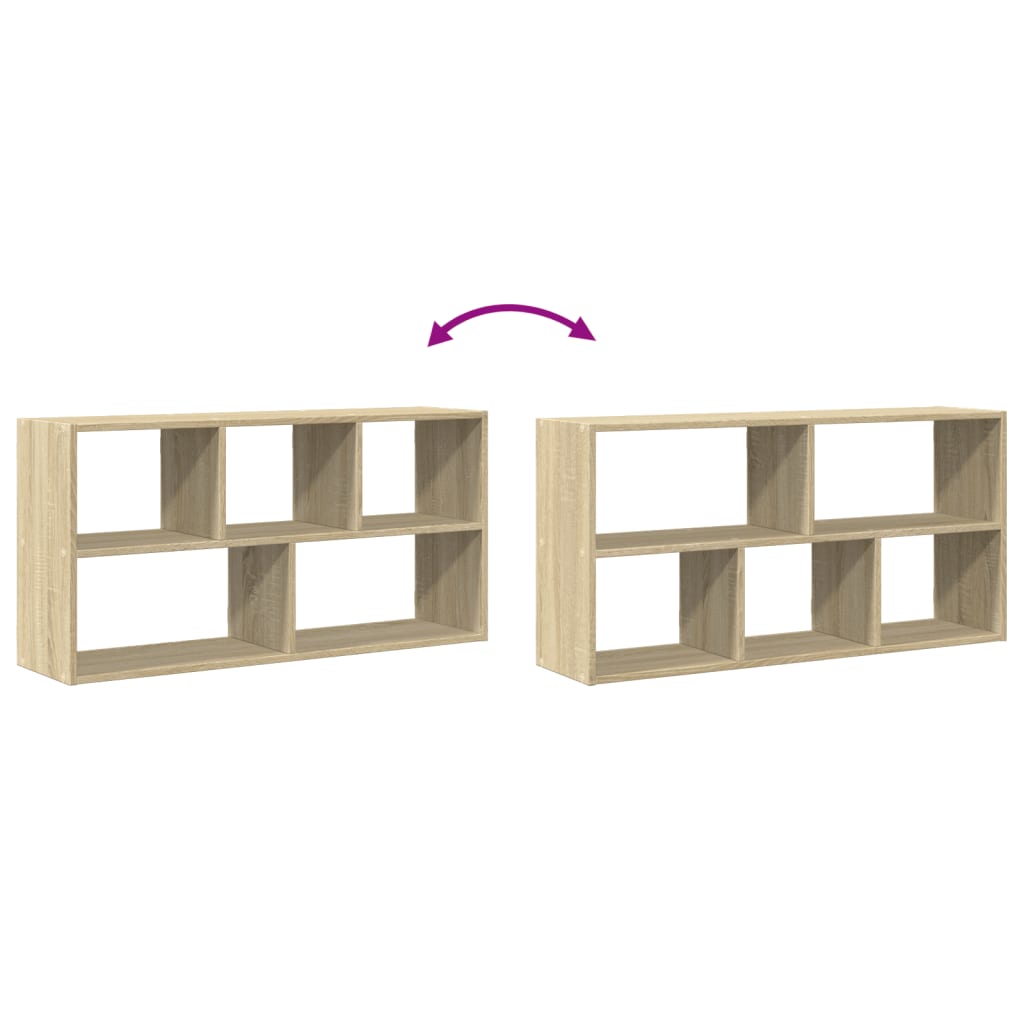 Wandschap 100x25x50 cm bewerkt hout sonoma eikenkleurig