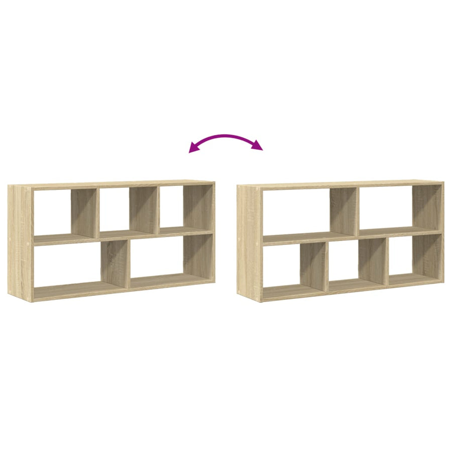Wandschap 100x25x50 cm bewerkt hout sonoma eikenkleurig