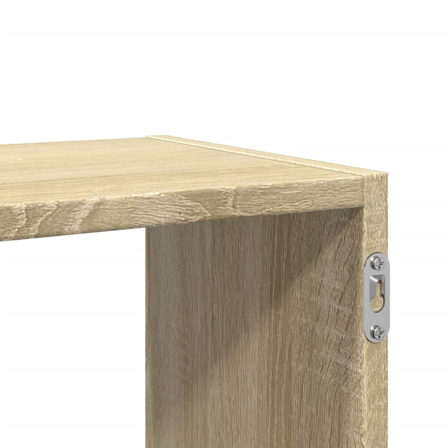 Wandschap 100x25x50 cm bewerkt hout sonoma eikenkleurig