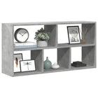Wall shelf 100x25x50 cm treated wood concrete grey