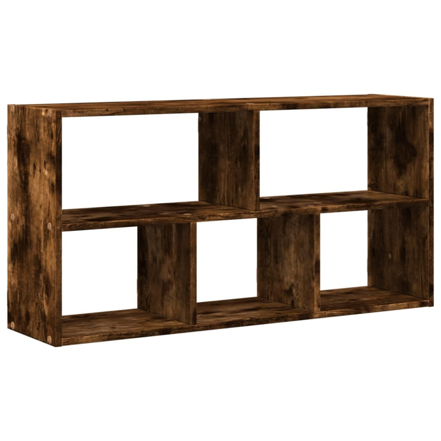 Wandschap 100x25x50 cm bewerkt hout gerookt eikenkleurig