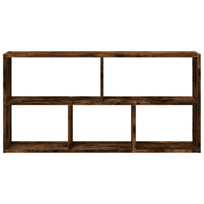 Wandschap 100x25x50 cm bewerkt hout gerookt eikenkleurig