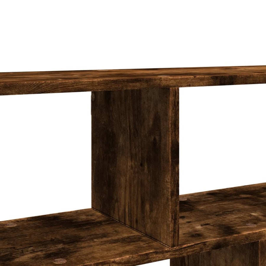 Wandschap 100x25x50 cm bewerkt hout gerookt eikenkleurig