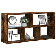 Wandschap 100x25x50 cm bewerkt hout gerookt eikenkleurig