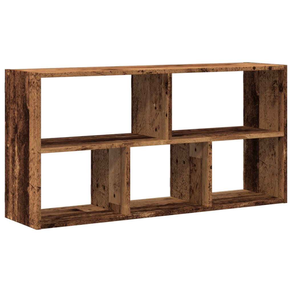 Wandschap 100x25x50 cm bewerkt hout oud houtkleurig