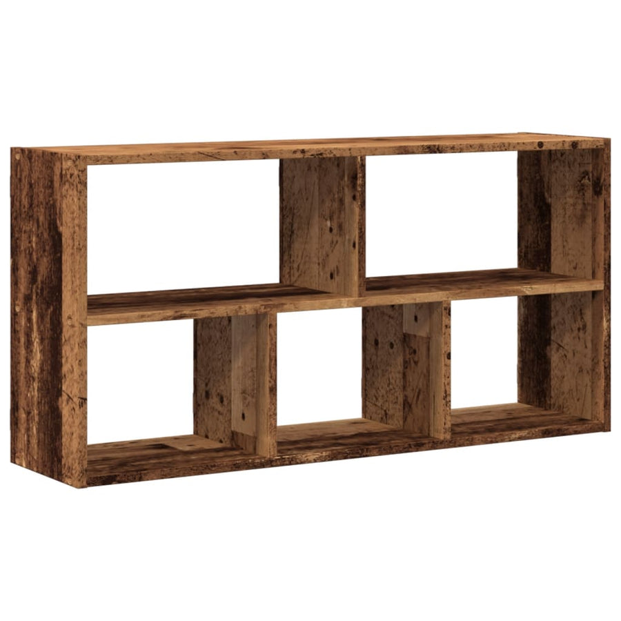 Wandschap 100x25x50 cm bewerkt hout oud houtkleurig