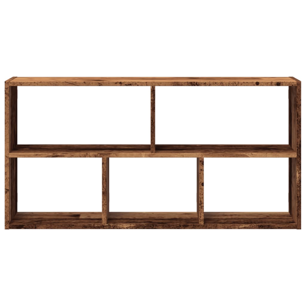 Wandschap 100x25x50 cm bewerkt hout oud houtkleurig