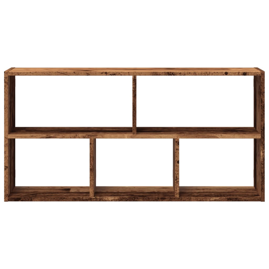 Wandschap 100x25x50 cm bewerkt hout oud houtkleurig
