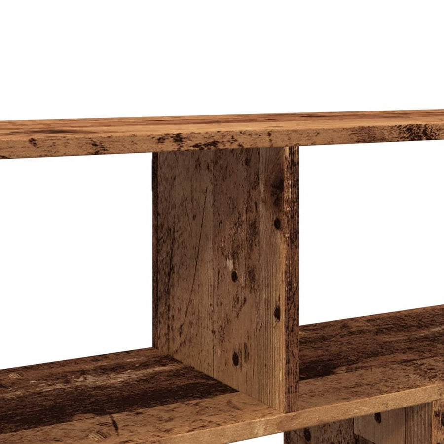 Wandschap 100x25x50 cm bewerkt hout oud houtkleurig