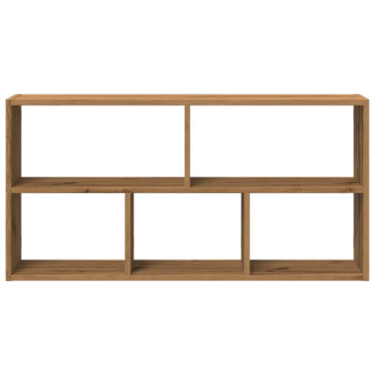 Wandschap 100x25x50 cm bewerkt hout artisanaal eikenkleurig