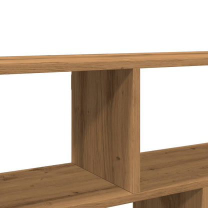 Wandschap 100x25x50 cm bewerkt hout artisanaal eikenkleurig