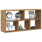 Wall shelf 100x25x50 cm treated wood artisanal oak color