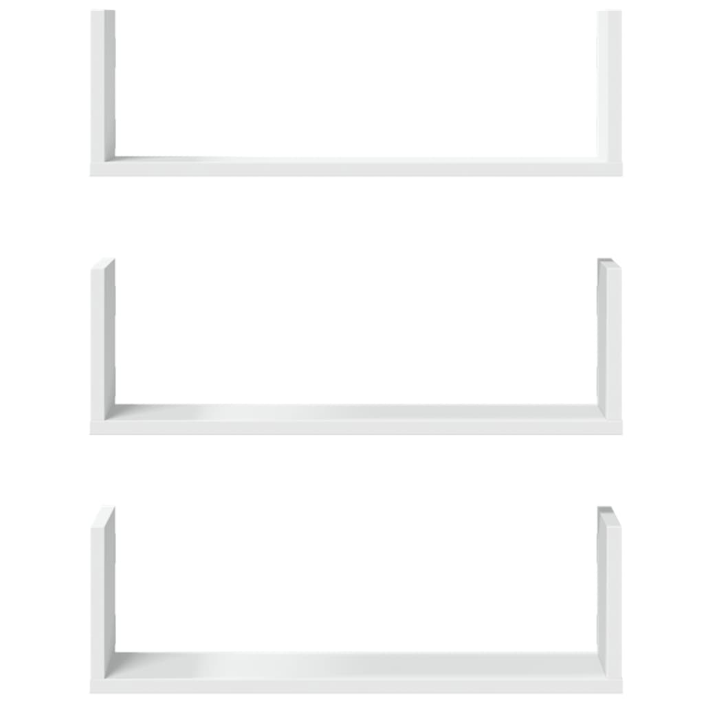 Wandschappen 3 st 58x18x18 cm bewerkt hout wit