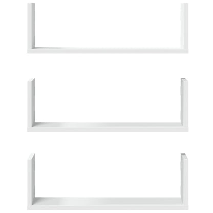 Wandschappen 3 st 58x18x18 cm bewerkt hout wit