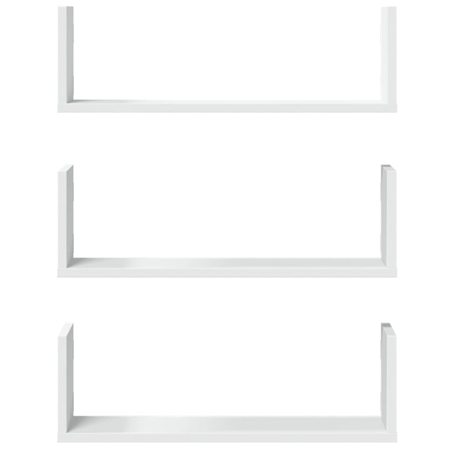 Wandschappen 3 st 58x18x18 cm bewerkt hout wit