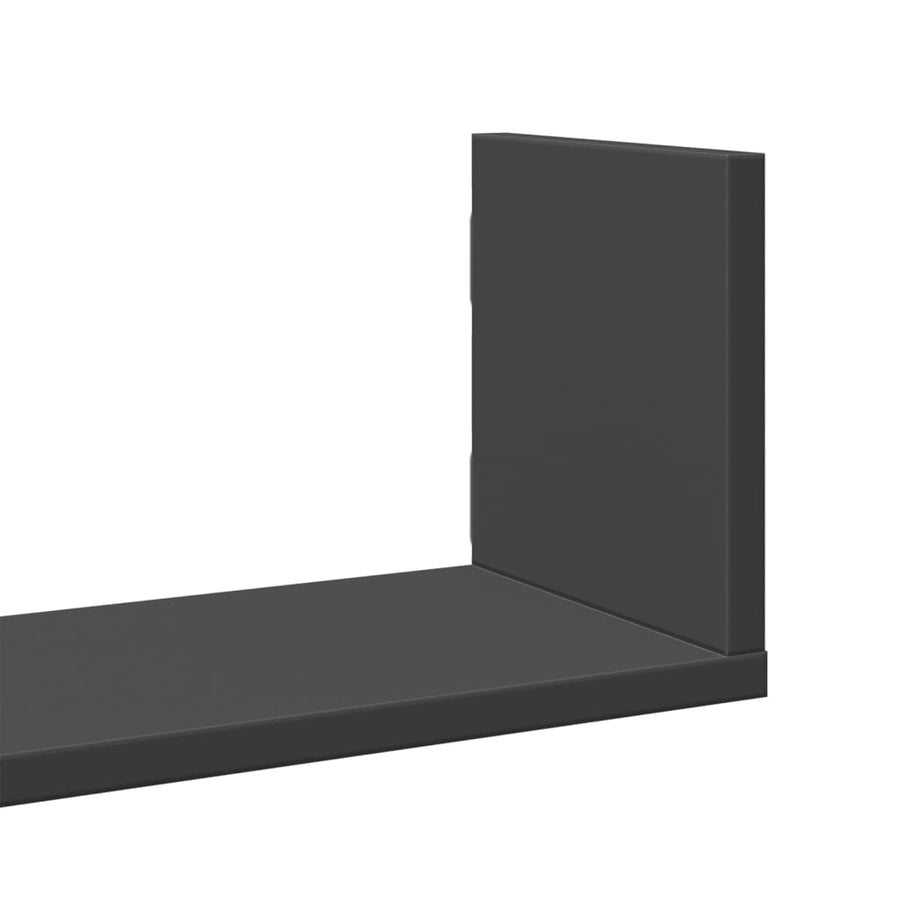Wandschappen 3 st 58x18x18 cm bewerkt hout zwart