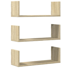 Wandschappen 3 st 58x18x18 cm spaanplaat sonoma eikenkleurig
