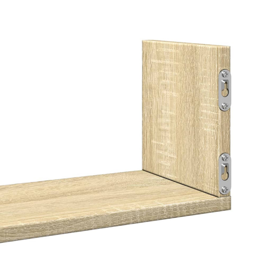 Wandschappen 3 st 58x18x18 cm spaanplaat sonoma eikenkleurig