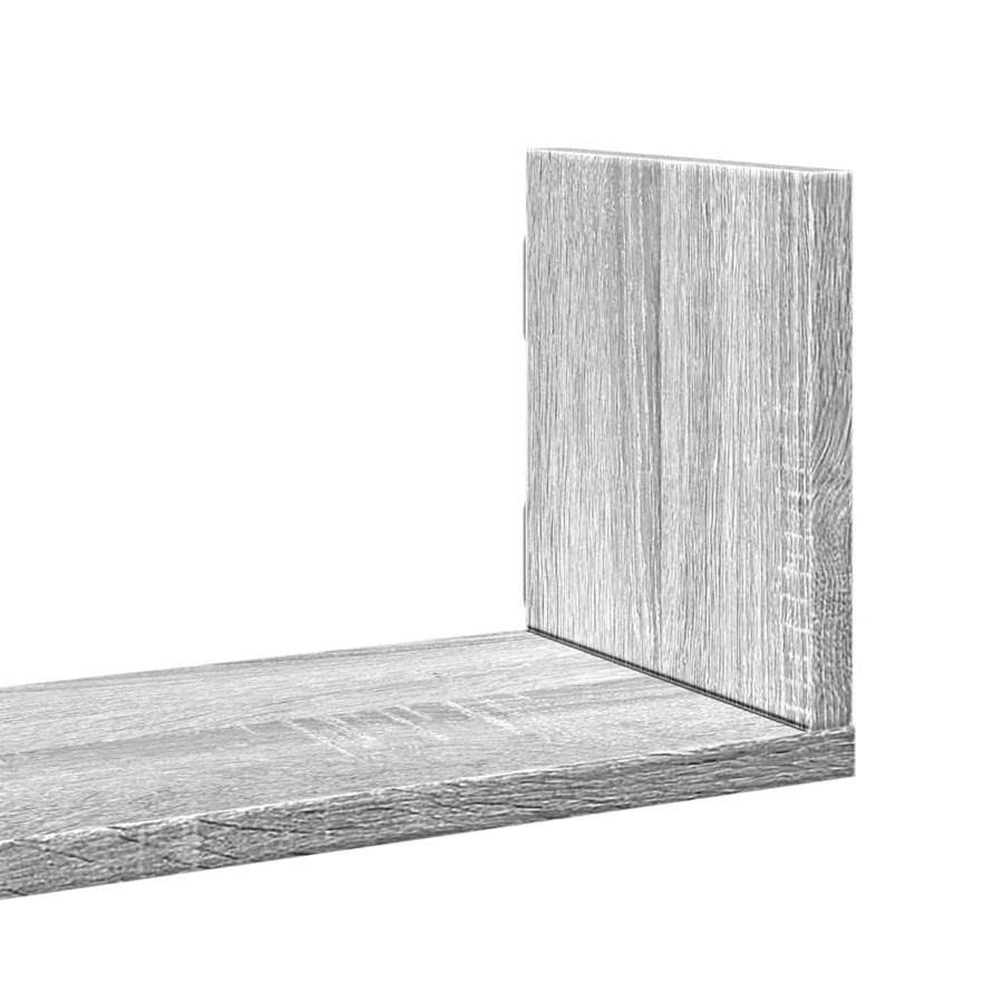 Wandschappen 3 st 58x18x18 cm bewerkt hout grijs sonoma eiken